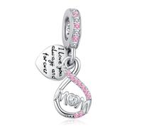 Eusense Infinity Heart Charms Mum Charm Bracelet for European Bracelet