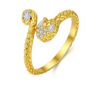 Eusense Snake Thumb Ring Adjustable Open Ring, Gothic Vintage Boho Jewelry Protection Symbol Gift for Women with Gift Box