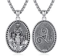 Eusense Viking Goddess Necklace 925 Sterling Silver Pendant Nordic Valkyrie Freya Necklace Mythology Jewelry for Women Gifts
