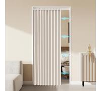 Eushdiid Linen Pleated Folding Magnetic Patio Door Curtains with Tiebacks and Accordion Room Divider for Sliding Glass Doorways - French Closet Door Curtains for Open Closet 40x78 Beige
