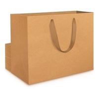 EUSOAR Extra Large Gift Bag - 20PCS 230GSM Thick Brown Paper Bags for Presents XL 40x15x30cm - Large Kraft Carrier Bags with Handles Multipack for Birthday Wedding Graduation Gifts - Big Party Bags