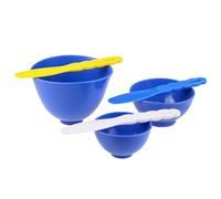 EustomA 3Pcs Flexible Rubber Mixing Bowls Rubber Plastic Spatulas for Alginate and Plaster Materials + 3PCS Mixing Spatulas
