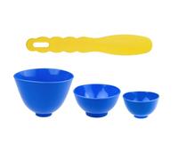 EustomA 3Pcs One Set Silicone Flexible Rubber Plaster Impression Mixed Alginate Bowl with Spatula