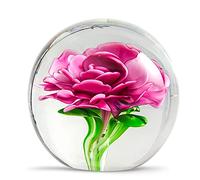 EUSTUMA Glass Flower Paperweight Figurine For Desk Give Them A Gift From The Person You Love Garden Decoration