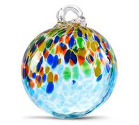 EUSTUMA Hand Blown Glass Witch Ball,Glass Ball Ornament Hanging Garden Gazing Ball Indoor Outdoor Home Décor. (1)