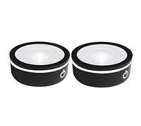 EUSTUMA LED Light Base Non-Slip Round Display Stand for 3D Crystal Glass Ball Art with Sensitive Touch Switch,Multiple Colors Display,Holiday Party Decoration. (2 Concave base)