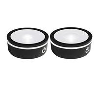 EUSTUMA LED Light Base Non-Slip Round Display Stand for 3D Crystal Glass Ball Art with Sensitive Touch Switch,Multiple Colors Display,Holiday Party Decoration. (1 Concave base 1 Flat base)