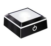 EUSTUMA LED Light Base Non-Slip Square Display Stand In A Variety of Colors,Suitable for Glass Crystal Spherical Artwork