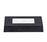 EUSTUMA LED Light Base Rectangle Display Stand In A Variety of Colors,Suitable for Glass Crystal Artwork,Holiday Party Decoration (Black, Medium)