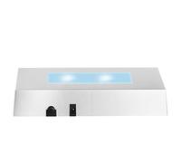 EUSTUMA LED Light Base Rectangle Display Stand In A Variety of Colors,Suitable for Glass Crystal Artwork,Holiday Party Decoration (Silver, Medium)