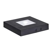 EUSTUMA LED Light Base Square Display Stand In A Variety of Colors,Lighted Up Stand Color Changing LED for 3D Glass Crystal Art,Holiday Party Decoration. (Large black, Large)