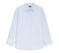 Hugo Eustyna 10278387 Long Sleeve Blouse Blue 36 Woman