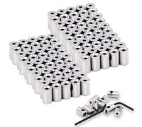 EuTengHao 100 Pieces Pin Locks Pin Backs Locking Pin Backs Pin Keepers Locking Clasp, Locking Pin Backs Keepers(9mmx5.5mm,Silver)