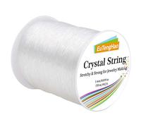 EuTengHao 1mm Crystal String Elastic String for Bracelets,150m/492ft Clear Stretchy String for Bracelets,Beads Stretch Cord for Jewelry Making,Stretchy Bracelet Cord Bead String Elastic Beading String