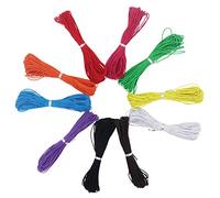 EuTengHao 1mm Nylon Elastic String for Bracelet Satin Nylon Decorative Cord Nylon Hand Knitting Cord String Beading Thread Bracelet String for Necklace Bracelet Jewelry Making (10 Colors,110 Yards)
