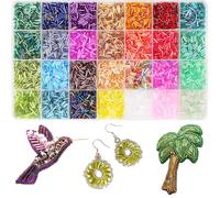 EuTengHao Tube Beads Kit 7mm Glass Bugle Seed Beads for Jewelry Making Embroidery & Home Decoration (28 Vibrant Colors, 8400pcs)