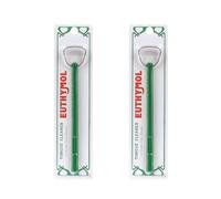 Euthymol Tongue Cleaner - Stainless Steel, 14° Neck Angle for Enhanced Tongue Cleaning, Minimizes Gag Reflex, Helps Reduce Bad Breath, 12-Hour Fresh Breath, Easy to Use - 2 Pack