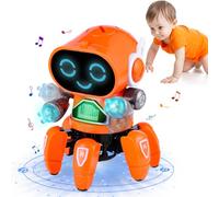 Eutionho Dancing Robot Sound Toys, Kids Musical Toys Birthday Gifts for Kids Early Development & Activity Presents for Boys Girls Christmas New Year (Orange)