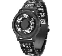 EUTOUR Magnetic Watches for Men 3ATM Waterproof 40MM Camouflage Dial Quartz Magnet Watch with Ball Bearings Stainless Steel Watch Band Cool Gifts Idea for Men Unique Men Wrist Analog Watch