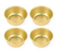 Eutuxia Makgeolli Bowls for Korean Traditional Raw Rice Wine Dongdongju, Soup or Any Drinks. Set of 4. Lightweight & Sturdy Aluminum Cup. Great for BBQ Parties, Camping & All Occasions. Made in Korea