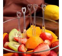 EUTVIBRP 200 Pcs Clear Plastic Mini Appetizer Forks