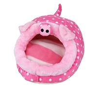 EUTYRG Calming Dog Bed Pet Soft Bed House New Pet Dog Cat Bed Round Plush Cat Warm Bed House Soft Long Plush Bed For Small Dog