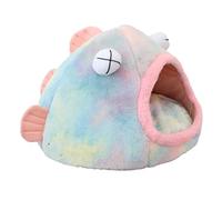 EUTYRG Calming Dog Bed Plush Fish Shape Pet Bed Cat Nest Winter Warm Bed Removable And Washable Cat Dog Bed Non-slip Bottom Pet