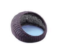 EUTYRG Calming Dog Bed Rattan Pet Bed Cute Cat Nest Closed Cat Cushion Bed Keep Warm Pet Cat Bed Hand-woven Cat Dog Bed