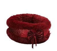EUTYRG Calming Dog Bed Warm Pet Bed Cuddler Kennel Soft Puppy Sofa Round Nest Sleeping Cushions For Cats And Dogs Pet Nest Furr
