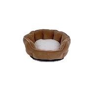 EUTYRG Cozy and Adorable Dog Bed - Soft and Warm Mat for Pets - Brown Color - Ideal Winter House for Cats - Comfortable Pearl S
