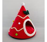 EUTYRG Cozy Christmas Plush Pet Bed: Soft Bed for Small Dogs, Washable Puppy Cushion, Portable Kennel for Warmth