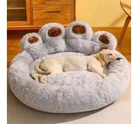 EUTYRG Dog Bed for Large Dogs,Deluxe Plush Dog Crate Beds Anti-Slip Cute Bear Paw Anti Anxiety Bed for Dogs for Large, Jumbo,
