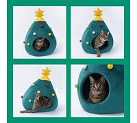 EUTYRG Dogs and Cats Pet pad Pet Cat Bed Christmas Comfortable Pet Bed Christmas Tree Winter Warm Pets Nest Cat House Mat Dog B
