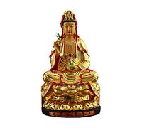 EUTYRG Feng Shui Ornaments Resin Guan Yin Statue Home Decor Best Chinese Style Gifts Attractive & Serene Buddha Statue Ornaments Indoor Statue Collectible Figurines Feng Shui Statue (Size : Small)