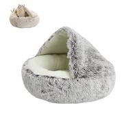EUTYRG Plush Donut Dog Bed - Calming Cat Bed with Fluffy Plush Kitten Bed, Non-Slip Bottom, Soft and Cozy Pet Cushion, Self-War