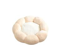 EUTYRG Plush Pet Bed: Cozy and Warm Donut Bed for Cats and Dogs, Green and White, 55cm Diameter