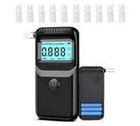 EUUEKathy Alcohol Testing Kits with 10 Mouthpieces, Breathalyser Alcohol Tester with LCD Display, 5 Second Fast Detection, Professional Breathalyser Alcohol Tester for Personal Home Professional Use