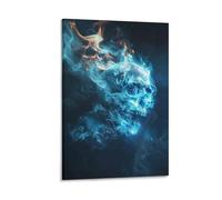 EUUMKOO Colorful Skulls Canvas Wall Art, Fantasy Gothic Abstract Skeleton Picture Painting on Canvas, Print Poster Decoration Artwork for Home Living Room Bedroom Wall Decor 24x36inch(60x90cm)