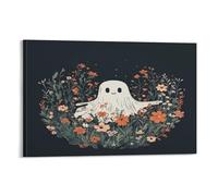 EUUMKOO Rustic Ghosts Canvas Wall Art, Vintage Wildflowers Floral Picture Painting on Canvas, Print Poster Decoration Artwork for Home Living Room Bedroom Wall Decor 16x24inch(40x60cm)