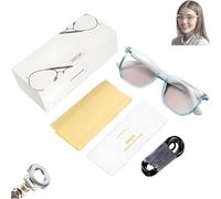 Euvelle Bluetooth Glasses, 2025 New Smart Glasses with AI, Bluetooth Audio Smart Glasses for Men&Woman, Open-Ear Clear Sound with Audio & Mic(Blue-No color change)
