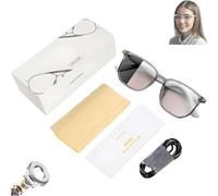 Euvelle Bluetooth Glasses, 2025 New Smart Glasses with AI, Bluetooth Audio Smart Glasses for Men&Woman, Open-Ear Clear Sound with Audio & Mic(Gray-Color change)