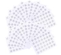 Euvoym 1400 Pieces Gold and Silver Foil Metallic Star Stickers - Self-Adhesive for Teachers Reward Children Merit Charts (Silver)