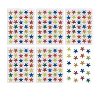 Euvoym 1400 Pieces Gold Star Stickers Silver Foil Star Metallic Stickers Self-Adhesive Star Stickers for Teachers Reward Children Merit Charts(Multicoloured)