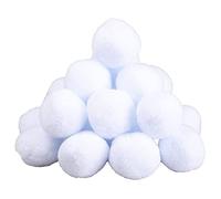 Euvoym 20 Pieces Indoor Snowball Realistic White Plush Snow Balls Fight Game Fake Snowball for Fight Winter Games Christmas Window Decoration (5cm)