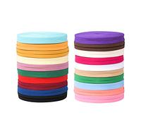 Euvoym 20 Rolls Bias Tape Bias Binding Tape Double Fold Bias Tape for Sewing Piping Hemming, 160m
