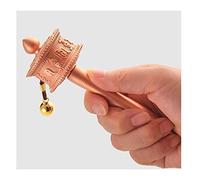 EUXHTYWP Tibetan Prayer Wheel,Wooden Handle Premium Buddha Scriptures For,Praying, Meditation(L)