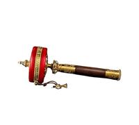 EUXHTYWP Tibetan Prayer Wheel,Wooden Handled Antique Copper Buddha Worship Scriptures For Blessing