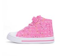 EUXTERPA Kids High Top Trainers, Girls School Shoes Size, Pink Sequin
