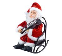 Euyehn Animated Santa Claus, Santa Claus Playing Violin Doll, Holiday Christmas Decoration, Home Party Interactive Doll, Fun For Children And Adults