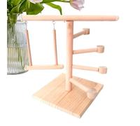 Euyehn Bird Perch Stand | Wood Parakeet Playground Safe Parrot Toy - Multifunctional Perch, Natural Bird Toys For Beginners, Home Users, Business Users